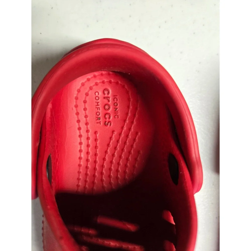 Crocs Classic Clog Toddler 6 baby Red Slip On Shoes Kids Lightweight Comfort